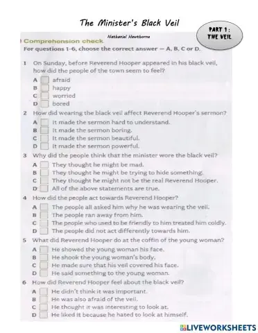 The Minister's Black Veil-part 1