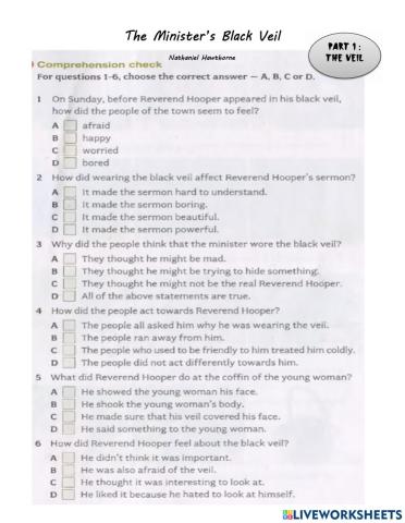 The Minister's Black Veil-part 1