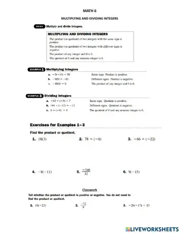 Add and Subtract Integers