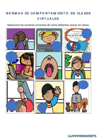 Normas de comportamiento en clases virtuales.