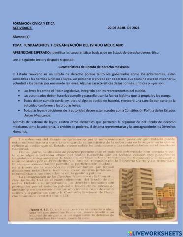 Fundamentos y y organización del estado