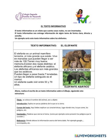 Texto informativo y su estructura