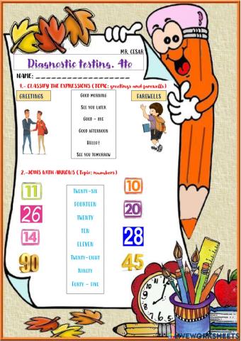 DIAGNOSTIC TESTING 4TO