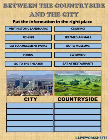 Between countryside and city