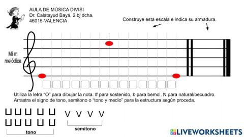 Escala Mi menor (melódica)