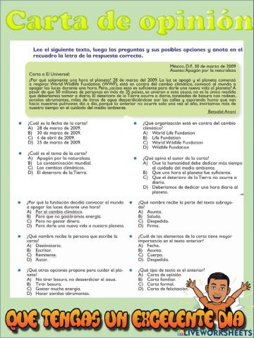 Carta de opinión