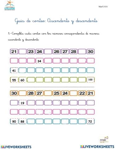 Guia conteoascendente y descendente