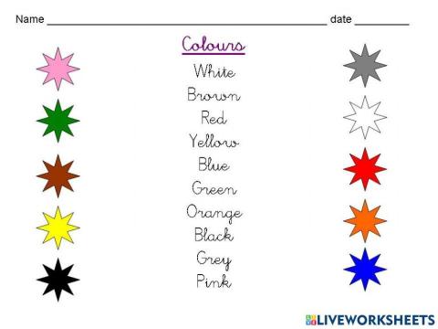 Colores en ingles para niños