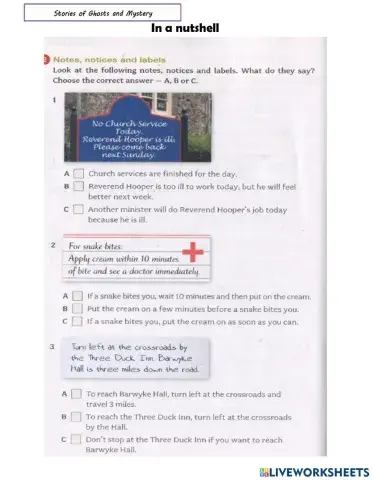 Stories og Ghosts ans Mystery- In a Nutshell