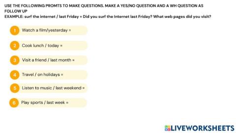 Questions in the past simple