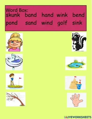 Matching Final Blends: nk, nd, lf