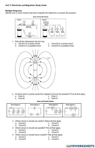 PS-17-12-Electricity and Magnetism Study Guide page 1