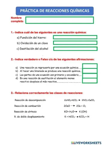Practica de reacciones quimicas
