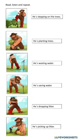 3º the giant. Listen and repeat