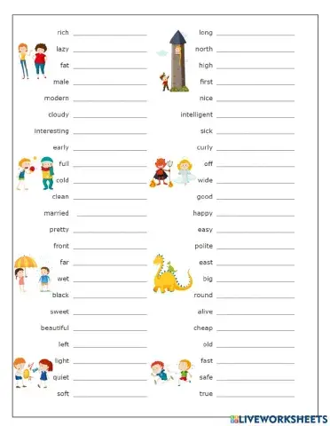 Adjective Opposites 1