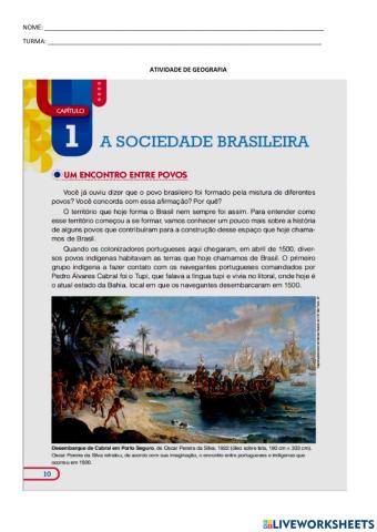 Atividade de geografia