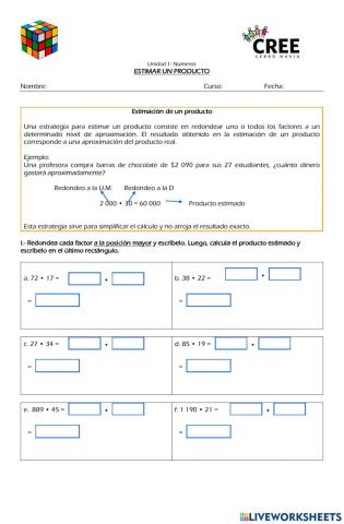 Estimación de productos