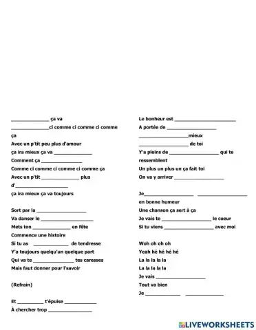 La chanson ''Comment ça va?'' par Patrick Sébastien