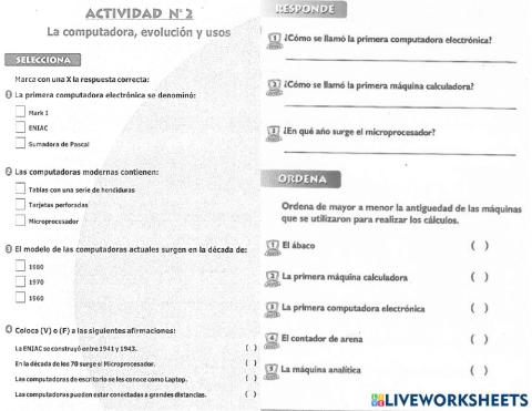 HISTORIA DE LA COMPUTADORA