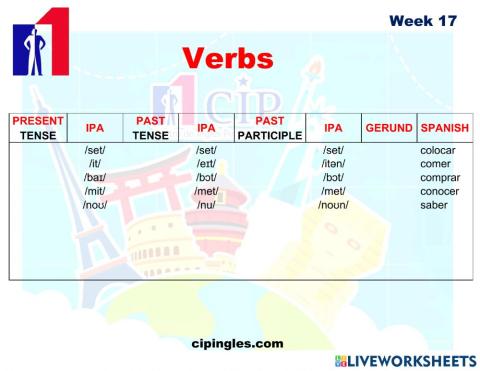 KIDS Verbs exam week 17