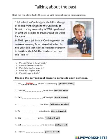 Talking about the past