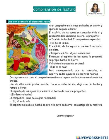 Comprensión de lectura