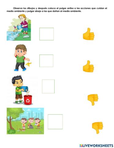 Participo en el cuidado del ambiente.