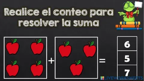 Sumas hasta 10 con opciones