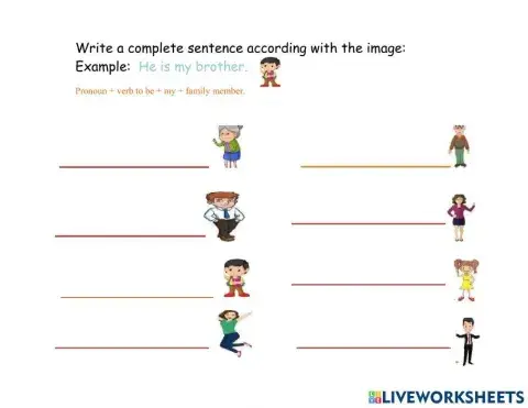 Family members verb to be