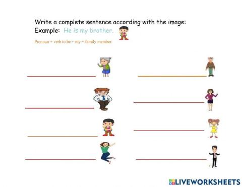 Family members verb to be