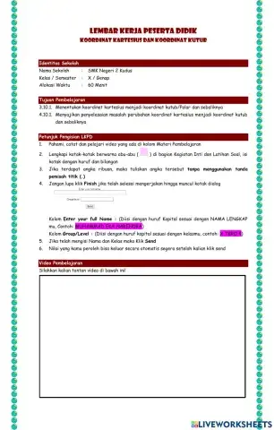 LKPD Koordinat Kutub