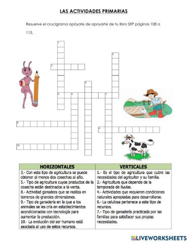 Actividades primarias