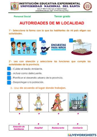 Autoridades de mi localidad