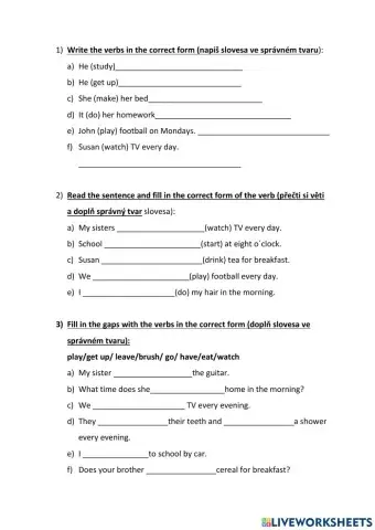 Opakování Unit 3 - 5.tř