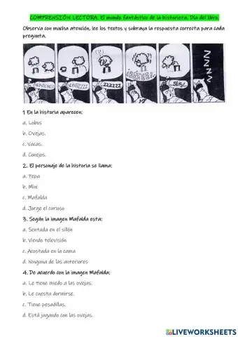 Mafalda comprensión lectora 1