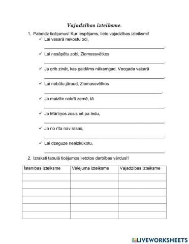 Vajadzības izteiksme