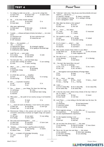 Present tenses (tests)