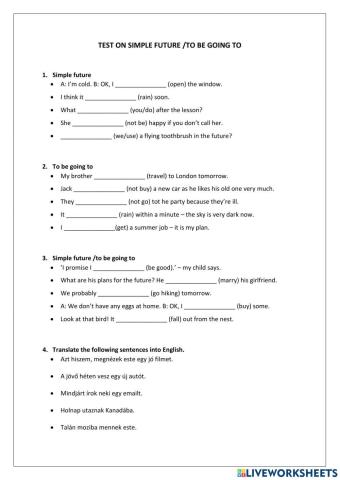 Simple future vs to be going to