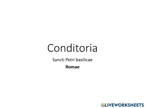 Conditoria Sancti Petri Basilicae