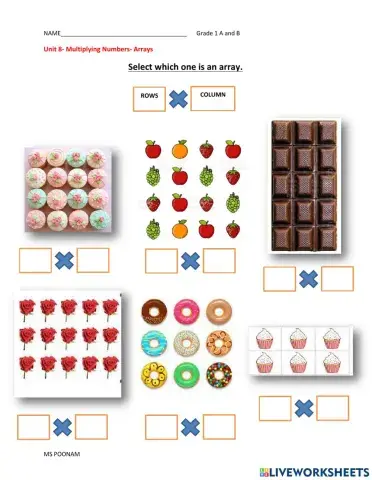 Write the equation for the given array