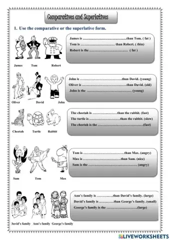 Comparative and superlative short adjectives