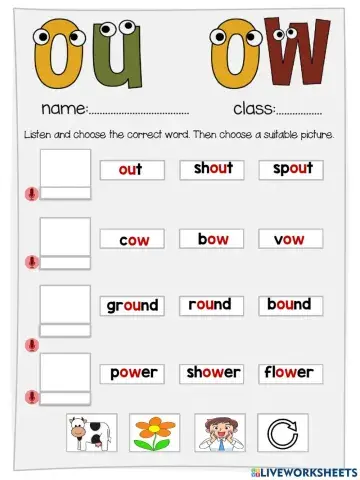Jolly Phonics ou ow