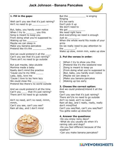 Banana Pancakes (Jack Johnson)