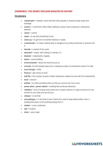 Environment. Chernobyl