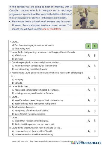 Interview with an exchange student