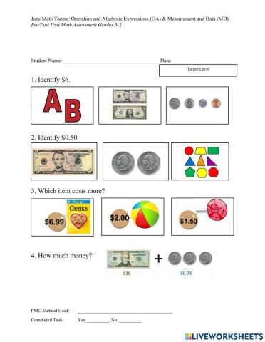 Math 3-5 June Assessment