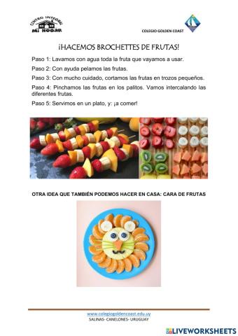 Brochette de frutas