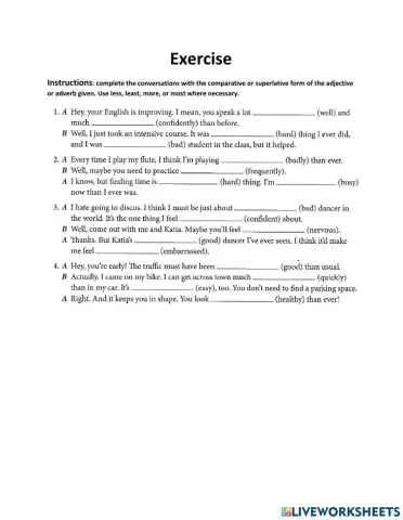 Adverbs and Adjectives