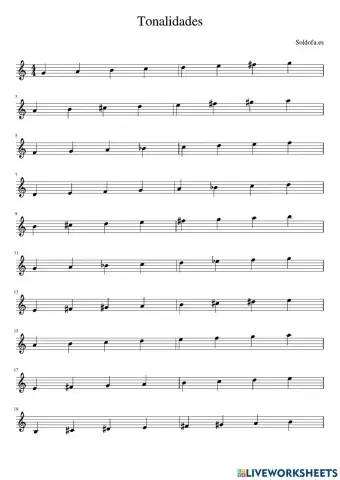 Tonalidades y su relativo