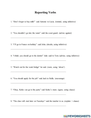 Reporting Verbs